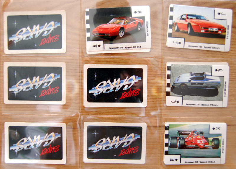Gallery Super Cars cards gum inserts museum of collections
